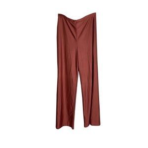 MD Soft Wine Polyester Nylon Sheer 70s pant slacks